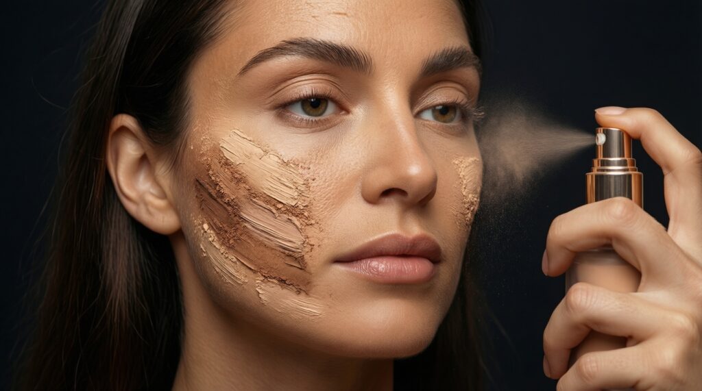 Стойкий макияж: как сделать, чтобы тон и помада держались весь день - иллюстрация