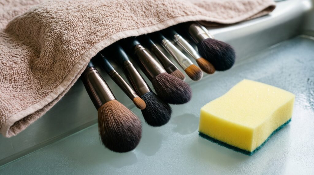 Чистые кисти и спонжи: как часто мыть и чем, чтобы не было высыпаний - иллюстрация