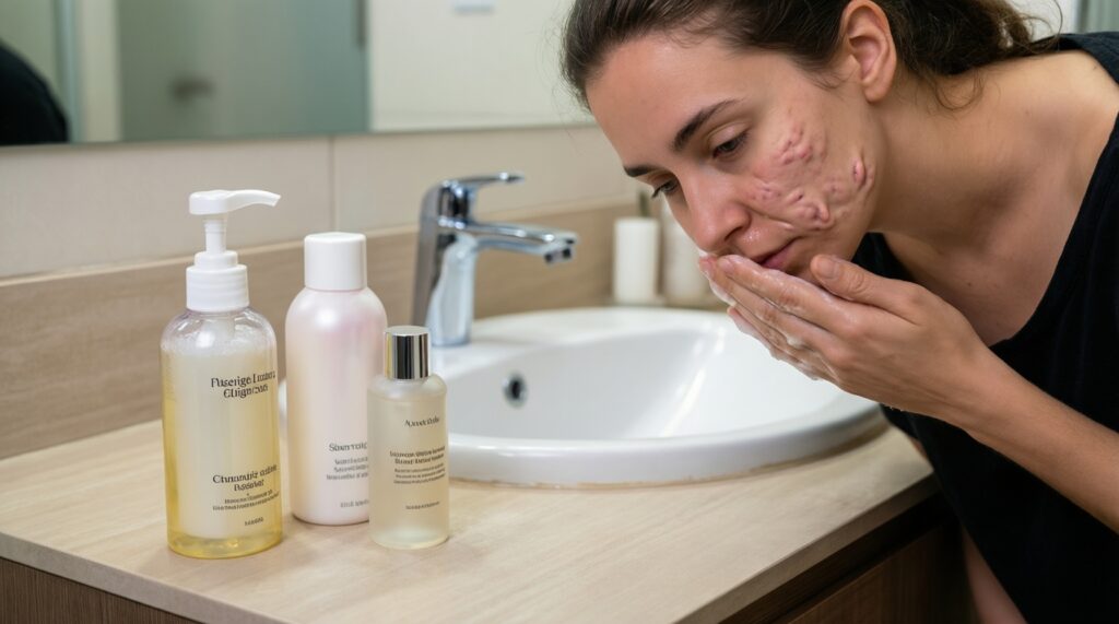 Косметика и акне: ошибки в уходе и макияже, которые усугубляют воспаления - иллюстрация