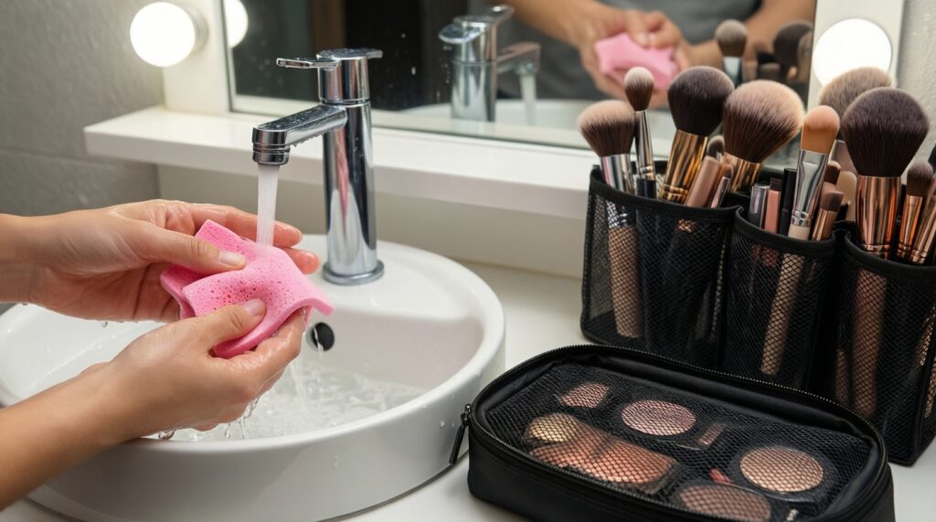 Кисти и спонжи: как выбрать и как правильно мыть, чтобы не провоцировать высыпания - иллюстрация