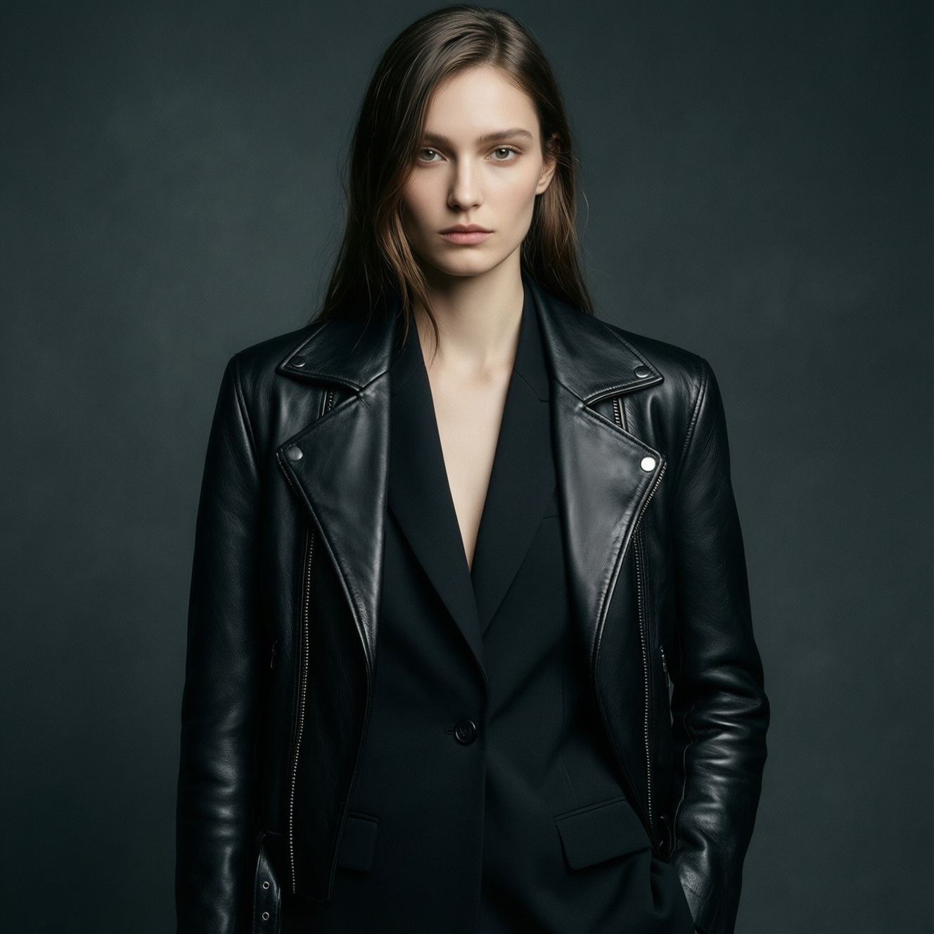 Кожаная куртка или жакет в стиле saint laurent: что даст больше образов