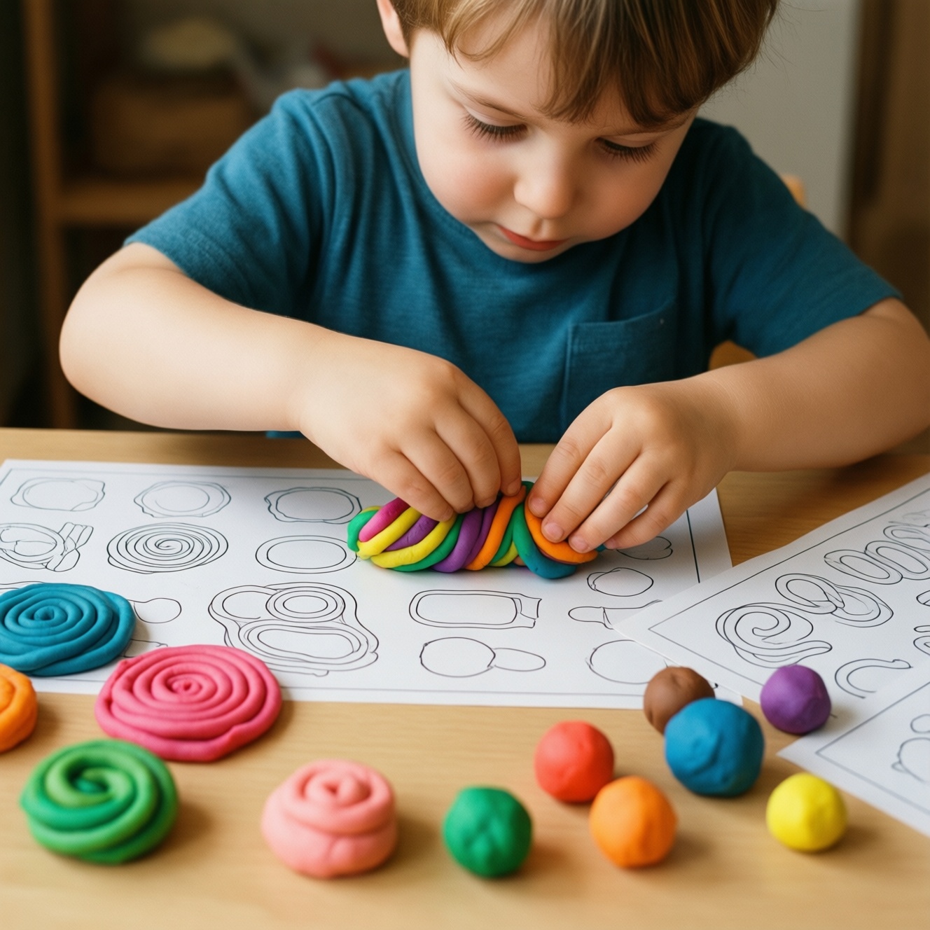 Пластилиновые коврики playdough mats: как использовать и распечатать для лепки дома